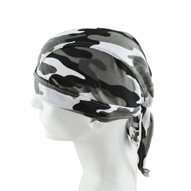 GUIFIER 4 Pack Do Rag/Dew Rag Doo Rags Sweat Wicking Skull Cap Beanie Priate Hat Motorcycle Cycling Caps Head Wrap Durags for Men Women - Camo - Image 5